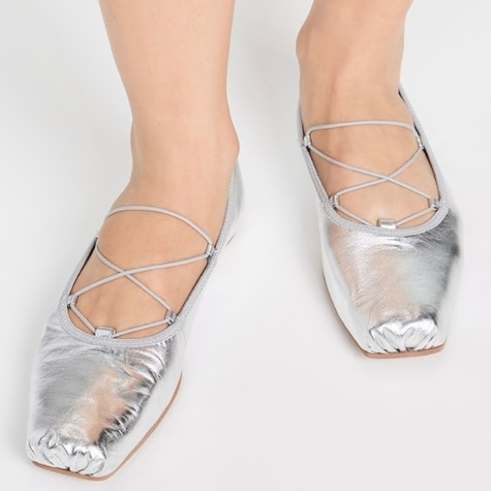 REFORMATION Barbara Leather Ballet Flats - Picture 4 of 16